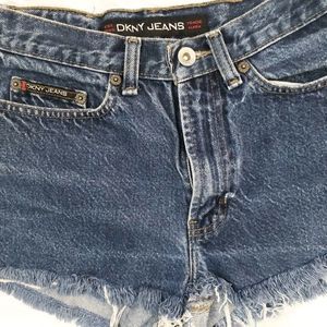 90’s Vintage DKNY Cutoff Blue Jean Shorts Super short Size 4 P